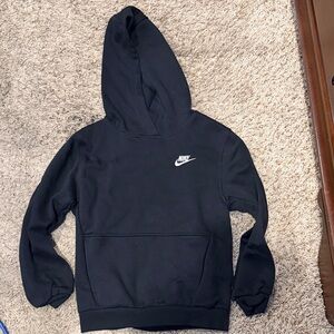 Nike Black Pullover Hoodie with White Logo